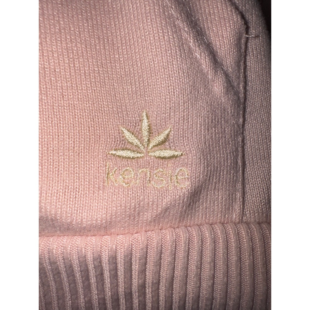 Kensie Womens Light Pink Soft Knit Pullover Hoodie Sweatshirt Size Large L - Picture 5 of 8
